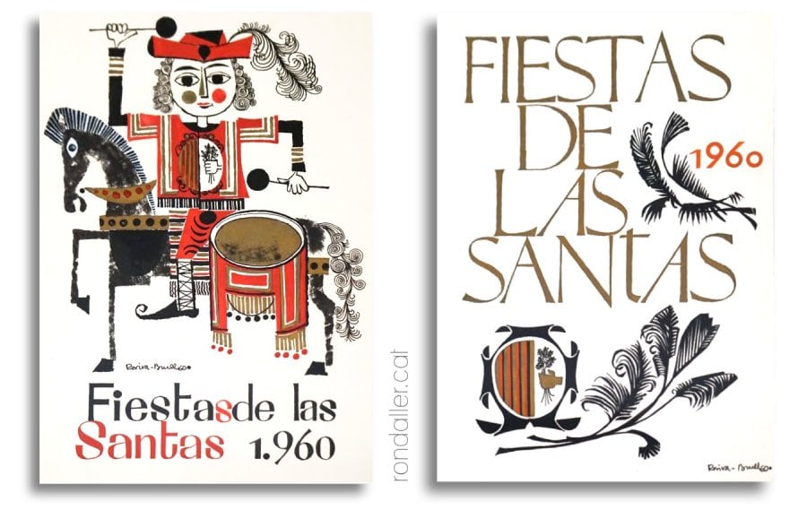 Cartells de Rovira-Brull per la festivitat de les Santes de Mataró del 1960.