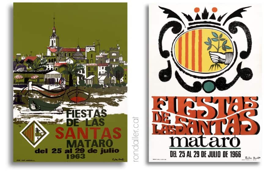 Cartells de Rovira-Brull per la festivitat de les Santes del 1963 i 1966.