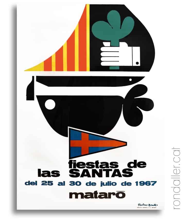 Publicitat del 1967 per la festivitat de les Santes de Mataró del 1967.